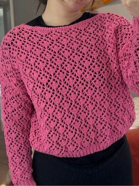 Pink Knit Sweater Moon & Madison Size Xs